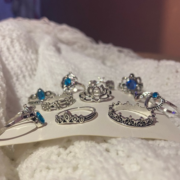 Rings silver with blue - Picture 3 of 4